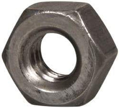 Value Collection - 1/4-20 UN Steel Right Hand Hex Nut - 7/16" Across Flats, 7/32" High, Uncoated - Apex Tool & Supply