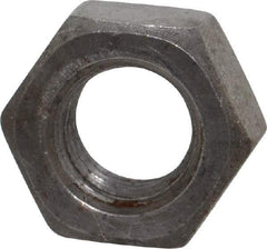 Value Collection - 7/16-14 UNC Steel Right Hand Hex Nut - 11/16" Across Flats, 3/8" High, Uncoated - Apex Tool & Supply