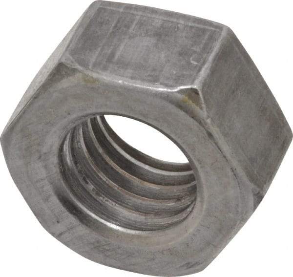 Value Collection - 9/16-12 UN Steel Right Hand Hex Nut - 7/8" Across Flats, 31/64" High, Uncoated - Apex Tool & Supply