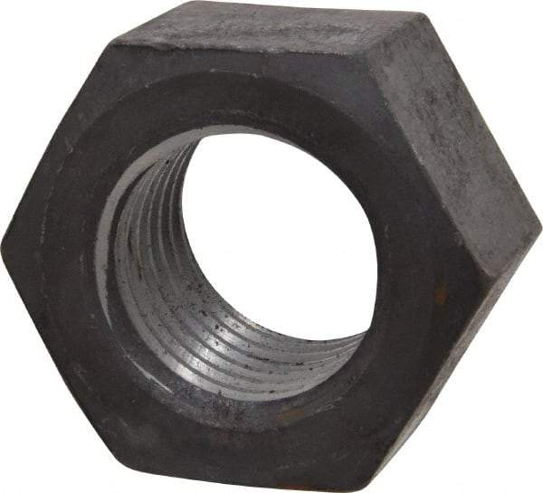 Value Collection - 1-1/2 - 6 UN Steel Right Hand Hex Nut - 2-1/4" Across Flats, 1-9/32" High, Uncoated - Apex Tool & Supply