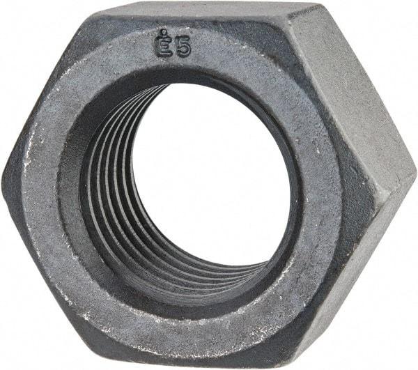 Value Collection - 1-5/8 - 5-1/2 UNC Steel Right Hand Hex Nut - 2-7/16" Across Flats, 1-25/64" High, Uncoated - Apex Tool & Supply