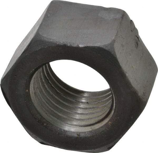 Value Collection - 2 - 4-1/2 UNC Steel Right Hand Hex Nut - 3" Across Flats, 1-23/32" High, Uncoated - Apex Tool & Supply