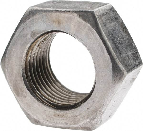 Value Collection - 9/16-18 UN Steel Right Hand Hex Nut - 7/8" Across Flats, 31/64" High, Uncoated - Apex Tool & Supply