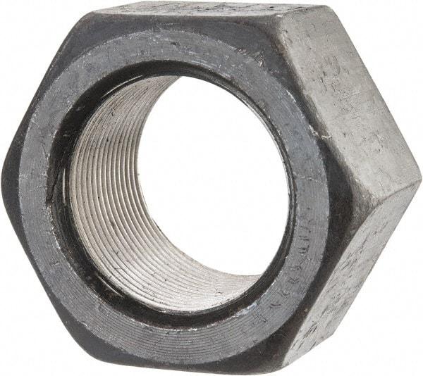 Value Collection - 1-3/4 - 12 UN Steel Right Hand Hex Nut - 2-5/8" Across Flats, 1-1/2" High, Uncoated - Apex Tool & Supply