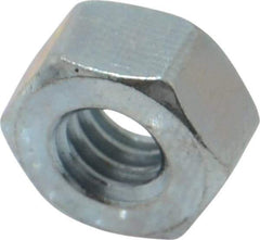 Value Collection - 1/4-20 UNC Steel Left Hand Hex Nut - 7/16" Across Flats, 7/32" High, Uncoated - Apex Tool & Supply