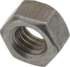 Value Collection - 5/16-18 UNC Steel Left Hand Hex Nut - 1/2" Across Flats, 17/64" High, Uncoated - Apex Tool & Supply