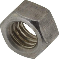 Value Collection - 3/8-16 UNC Steel Left Hand Hex Nut - 9/16" Across Flats, 21/64" High, Uncoated - Apex Tool & Supply