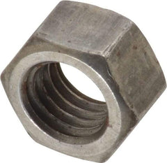 Value Collection - 1/2-13 UNC Steel Left Hand Hex Nut - 3/4" Across Flats, 7/16" High, Uncoated - Apex Tool & Supply