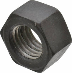 Value Collection - 1-8 UNC Steel Left Hand Hex Nut - 1-1/2" Across Flats, 55/64" High, Uncoated - Apex Tool & Supply
