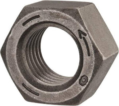 Value Collection - 1-1/8 - 7 UNC Steel Left Hand Hex Nut - 1-11/16" Across Flats, 31/32" High, Uncoated - Apex Tool & Supply