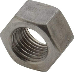 Value Collection - 3/8-24 UNF Steel Left Hand Hex Nut - 9/16" Across Flats, 21/64" High, Uncoated - Apex Tool & Supply