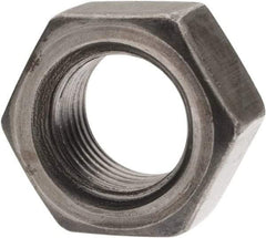 Value Collection - 1/2-20 UNF Steel Left Hand Hex Nut - 3/4" Across Flats, 7/16" High, Uncoated - Apex Tool & Supply