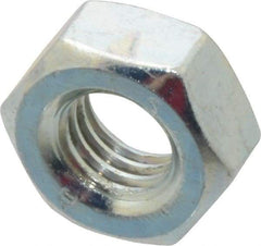 Value Collection - M10x1.50 Metric Coarse Steel Right Hand Hex Nut - 17mm Across Flats, 8mm High, Zinc-Plated Finish - Apex Tool & Supply