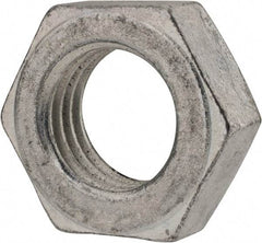 Value Collection - 1-1/8 - 7 UN Steel Right Hand Hex Jam Nut - 2-1/4" Across Flats, 27/32" High, Zinc-Plated Finish - Apex Tool & Supply