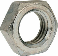 Value Collection - 1-3/8 - 6 UNC Steel Right Hand Hex Jam Nut - 2-1/16" Across Flats, 25/32" High, Zinc Clear Finish - Apex Tool & Supply