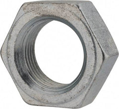 Value Collection - 1-1/8 - 12 UNF Steel Right Hand Hex Jam Nut - 1-11/16" Across Flats, 39/64" High, Zinc Clear Finish - Apex Tool & Supply