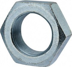 Value Collection - 1-1/2 - 12 UN Steel Right Hand Hex Jam Nut - 2-1/4" Across Flats, 27/32" High, Zinc-Plated Finish - Apex Tool & Supply