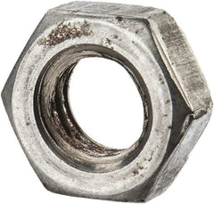 Value Collection - 5/16-18 UNC Steel Left Hand Hex Jam Nut - 1/2" Across Flats, 3/16" High, Uncoated - Apex Tool & Supply