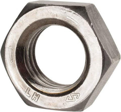 Value Collection - 1-8 UNC Steel Left Hand Hex Jam Nut - 1-1/2" Across Flats, 35/64" High, Uncoated - Apex Tool & Supply