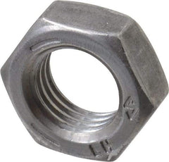 Value Collection - 3/8-24 UNF Steel Left Hand Hex Jam Nut - 9/16" Across Flats, 7/32" High, Uncoated - Apex Tool & Supply