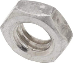 Value Collection - 5/16-18 UNC Steel Right Hand Hex Jam Nut - 1/2" Across Flats, 3/16" High, Uncoated - Apex Tool & Supply