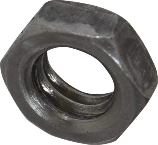 Value Collection - 3/8-16 UNC Steel Right Hand Hex Jam Nut - 9/16" Across Flats, 0.2188" High, Uncoated - Apex Tool & Supply