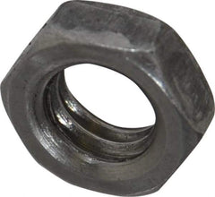 Value Collection - 3/8-16 UNC Steel Right Hand Hex Jam Nut - 9/16" Across Flats, 0.2188" High, Uncoated - Apex Tool & Supply