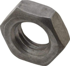 Value Collection - 7/16-14 UNC Steel Right Hand Hex Jam Nut - 11/16" Across Flats, 1/4" High, Uncoated - Apex Tool & Supply