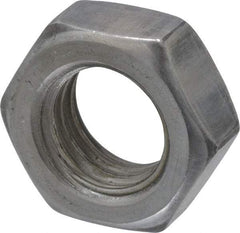 Value Collection - 1/2-13 UNC Steel Right Hand Hex Jam Nut - 3/4" Across Flats, 5/16" High, Uncoated - Apex Tool & Supply