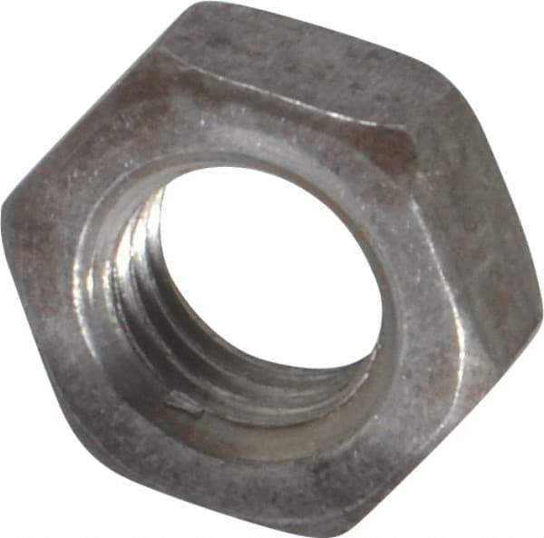 Value Collection - 5/16-24 UNF Steel Right Hand Hex Jam Nut - 1/2" Across Flats, 3/16" High, Uncoated - Apex Tool & Supply