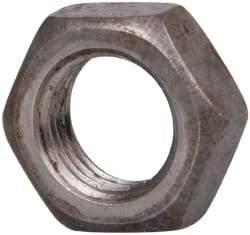 Value Collection - 3/8-24 UNF Steel Right Hand Hex Jam Nut - 9/16" Across Flats, 0.2188" High, Uncoated - Apex Tool & Supply