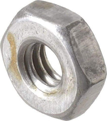 Value Collection - 1/4-20 UNC Steel Right Hand Heavy Hex Jam Nut - 1/2" Across Flats, 11/64" High, Uncoated, 2B Class of Fit - Apex Tool & Supply