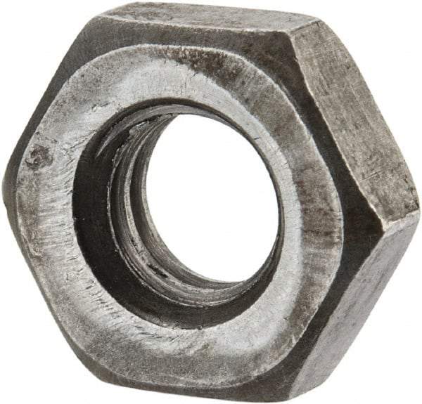 Value Collection - 5/16-18 UNC Steel Right Hand Heavy Hex Jam Nut - 9/16" Across Flats, 13/64" High, Uncoated, 2B Class of Fit - Apex Tool & Supply