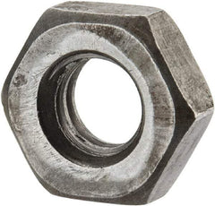 Value Collection - 5/16-18 UNC Steel Right Hand Heavy Hex Jam Nut - 9/16" Across Flats, 13/64" High, Uncoated, 2B Class of Fit - Apex Tool & Supply