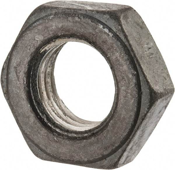 Value Collection - 7/8-9 UNC Steel Right Hand Heavy Hex Jam Nut - 1-7/16" Across Flats, 31/64" High, Uncoated, 2B Class of Fit - Apex Tool & Supply