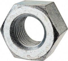 Value Collection - 1-1/8 - 7 UNC Steel Right Hand Heavy Hex Nut - 1-13/16" Across Flats, 1-7/64" High, Zinc-Plated Finish - Apex Tool & Supply