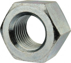 Value Collection - 1-1/2 - 6 UNC Steel Right Hand Heavy Hex Nut - 2-3/8" Across Flats, 1.4688" High, Zinc-Plated Finish - Apex Tool & Supply