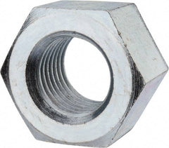 Value Collection - 1-3/4 - 5 UNC Steel Right Hand Heavy Hex Nut - 2-3/4" Across Flats, 1-23/32" High, Zinc-Plated Finish - Apex Tool & Supply
