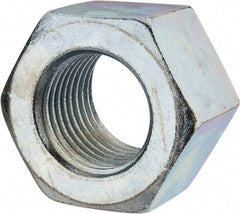Value Collection - 2-1/2 - 4 UNC Steel Right Hand Heavy Hex Nut - 3-1/2" Across Flats, 2-13/64" High, Zinc Clear Finish - Apex Tool & Supply