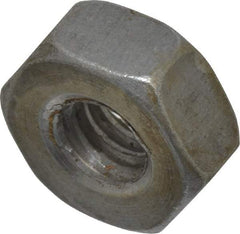 Value Collection - 1/4-20 UNC Steel Right Hand Heavy Hex Nut - 1/2" Across Flats, 15/64" High, Uncoated, 2B Class of Fit - Apex Tool & Supply