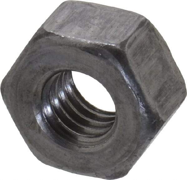 Value Collection - 5/16-18 UNC Steel Right Hand Heavy Hex Nut - 9/16" Across Flats, 19/64" High, Uncoated, 2B Class of Fit - Apex Tool & Supply