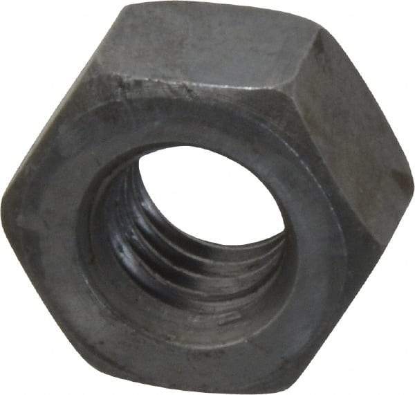 Value Collection - 7/16-14 UNC Steel Right Hand Heavy Hex Nut - 3/4" Across Flats, 27/64" High, Uncoated - Apex Tool & Supply