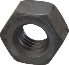 Value Collection - 7/16-14 UNC Steel Right Hand Heavy Hex Nut - 3/4" Across Flats, 27/64" High, Uncoated - Apex Tool & Supply
