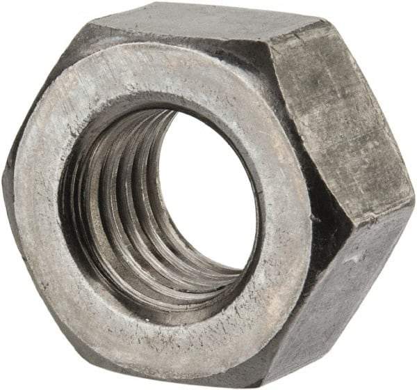 Value Collection - 9/16-12 UNC Steel Right Hand Heavy Hex Nut - 15/16" Across Flats, 35/64" High, Uncoated, 2B Class of Fit - Apex Tool & Supply