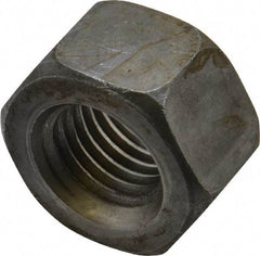 Value Collection - 1-8 UNC Steel Right Hand Heavy Hex Nut - 1-5/8" Across Flats, 63/64" High, Uncoated, 2B Class of Fit - Apex Tool & Supply
