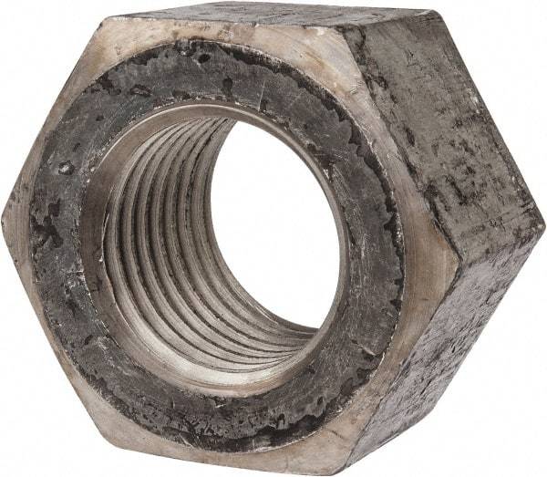 Value Collection - 2 - 4-1/2 UNC Steel Right Hand Heavy Hex Nut - 3-1/8" Across Flats, 1-31/32" High, Uncoated - Apex Tool & Supply