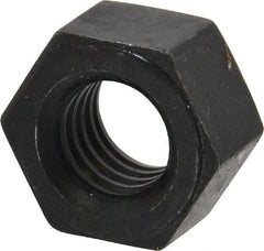 Value Collection - 9/16-12 UNC Steel Right Hand Heavy Hex Nut - 15/16" Across Flats, 35/64" High, Uncoated, 2B Class of Fit - Apex Tool & Supply