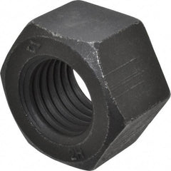 Value Collection - 1-8 UNC Steel Right Hand Heavy Hex Nut - 1-5/8" Across Flats, 63/64" High, Uncoated, 2B Class of Fit - Apex Tool & Supply