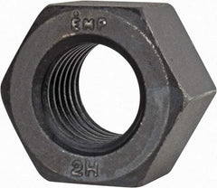 Value Collection - 1-1/8 - 7 UNC Steel Right Hand Heavy Hex Nut - 1-13/16" Across Flats, 1-7/64" High, Uncoated, 2B Class of Fit - Apex Tool & Supply