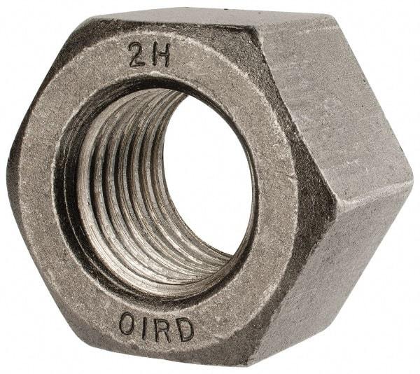 Value Collection - 1-1/2 - 6 UNC Steel Right Hand Heavy Hex Nut - 2-3/8" Across Flats, 1-15/32" High, Uncoated, 2B Class of Fit - Apex Tool & Supply